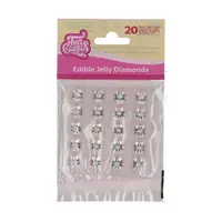 Eetbare Jelly Diamonds Clear pk/20