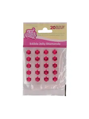 FunCakes FunCakes Eetbare Jelly Diamonds Pink pk/20