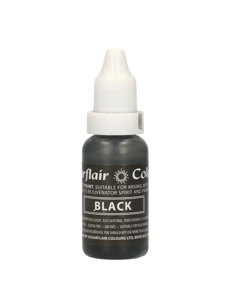 Sugarflair Edible Droplet Paint -Black- 14ml
