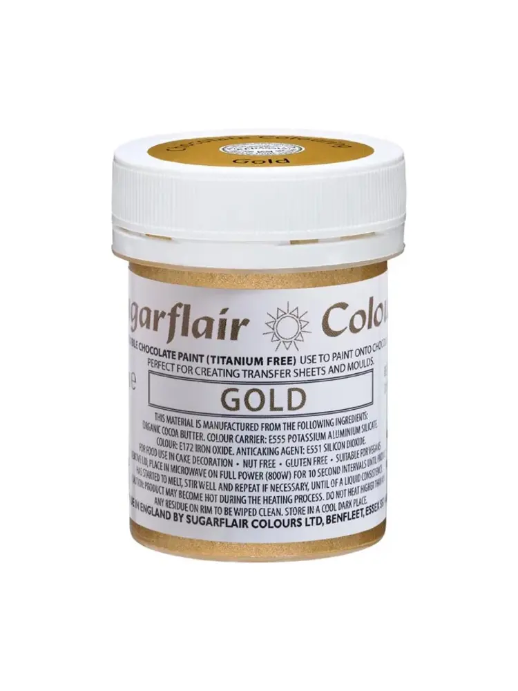 Sugarflair Chocolate Paint Gold - E171 Free 35g