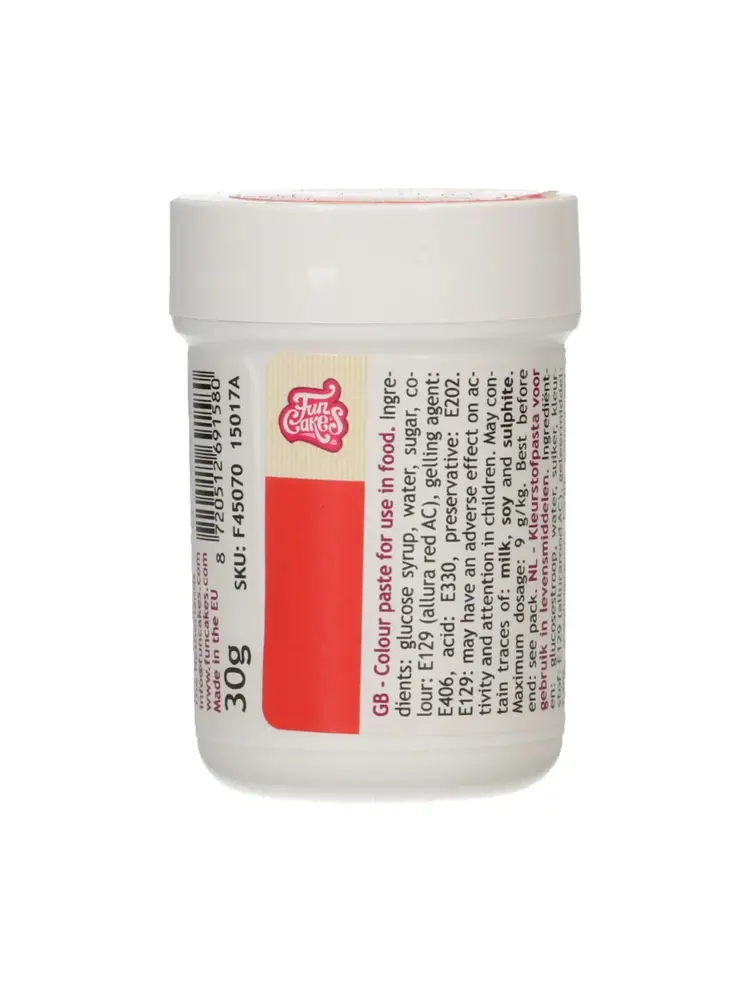 FunCakes FunCakes Food Colour Paste Red 30 g