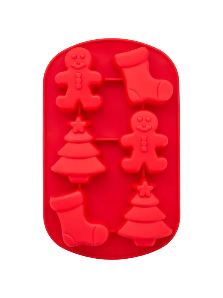 Wilton Wilton Siliconen Mould Sok/Gingerbread/Kerstboom