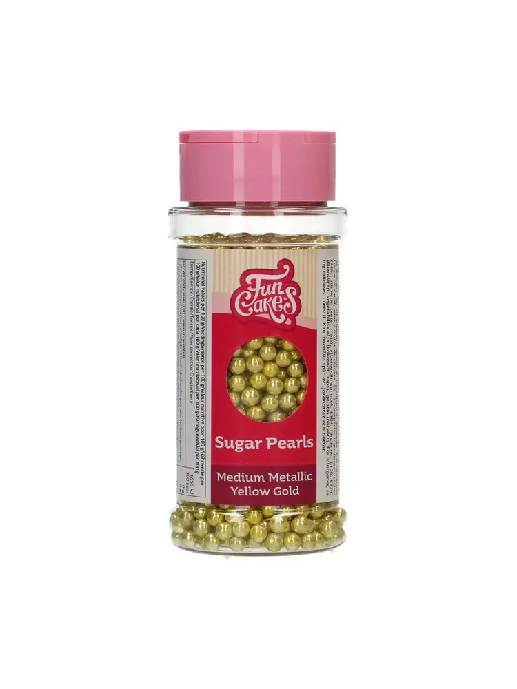 FunCakes FunCakes Suikerparels Medium Metallic Goud 80 g