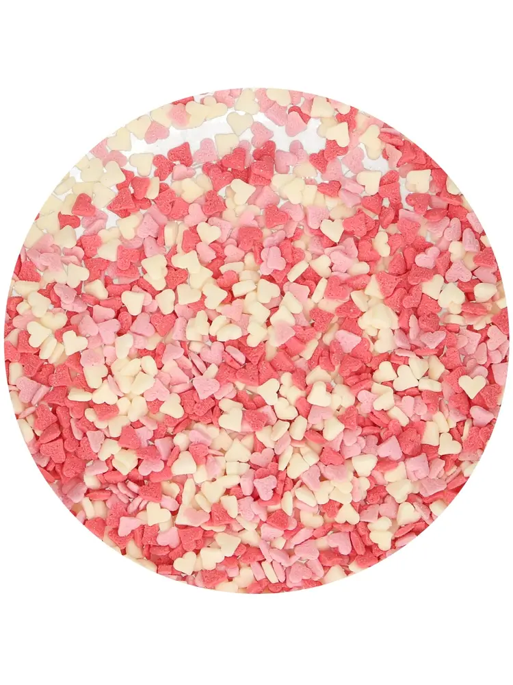 FunCakes FunCakes Mini Hartjes Roze/Wit/Rood 60 g