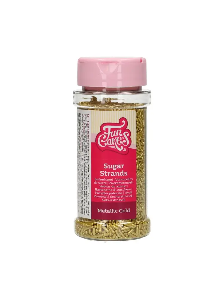 FunCakes FunCakes Sugar Strands Metallic Goud 80 g