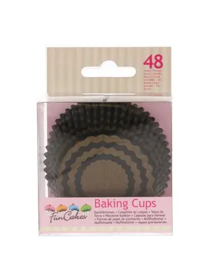 FunCakes FunCakes Baking Cups -Chevron Gold- pk/48