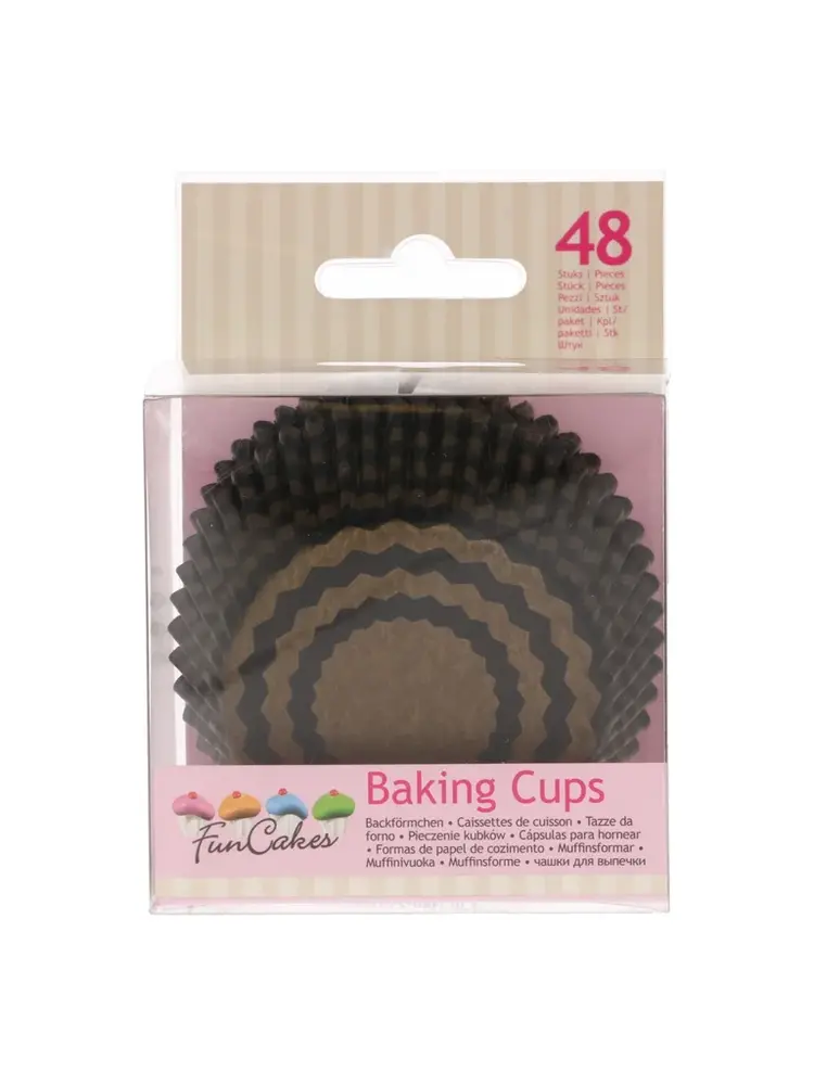 FunCakes FunCakes Baking Cups -Chevron Gold- pk/48