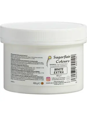 Sugarflair Sugarflair Max Concentrate Paste Colour White Extra 400 g