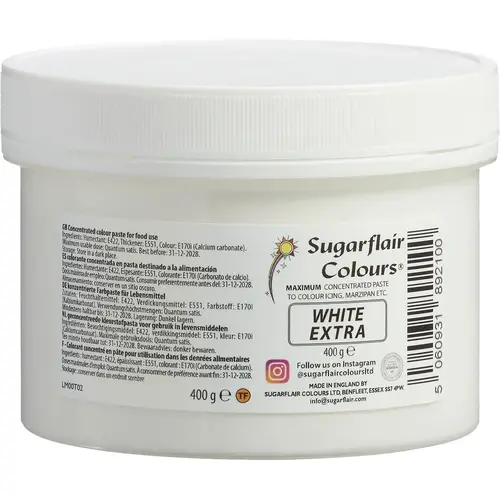 Sugarflair Max Concentrate Paste Colour White Extra 400 g Sugarflair Max Concentrate Paste Colour White Extra 400 g