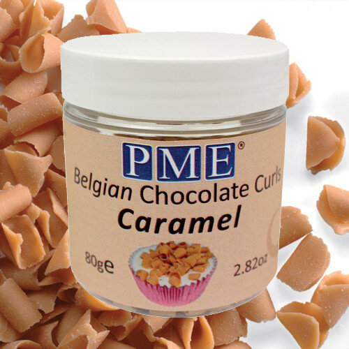 PME Chocoladekrullen Caramel 85 g PME Chocoladekrullen Caramel 85 g
