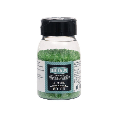 BrandNewCake Gekleurde Suiker Groen 80 g BrandNewCake Gekleurde Suiker Groen 80 g