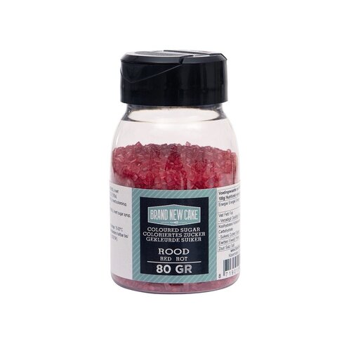 BrandNewCake Gekleurde Suiker Rood 80 g BrandNewCake Gekleurde Suiker Rood 80 g