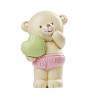 Teddybeer Roze Polystone 6 cm