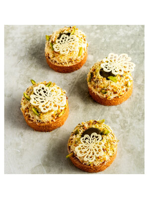 Dobla Dobla Chocoladedecoratie Lace Bloemen Wit (96 stuks)