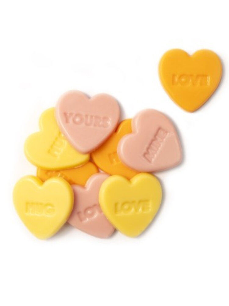 Dobla Dobla Chocoladedecoratie Tekst Hartjes (312 stuks)