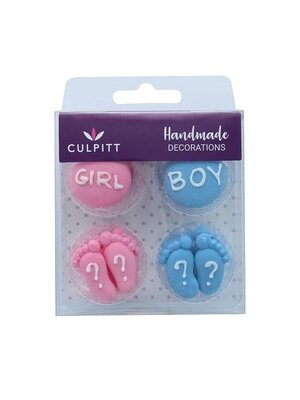 Culpitt Culpitt Suikerdecoratie Boy or Girl 25mm (12 stuks)
