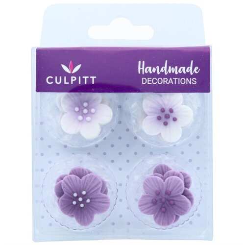 Culpitt Suikerdecoratie Bloemen Lila (12 stuks) Culpitt Suikerdecoratie Bloemen Lila (12 stuks)