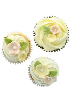 Culpitt Culpitt Suikerdecoratie Bloemen en Bladeren Geel (16 stuks)