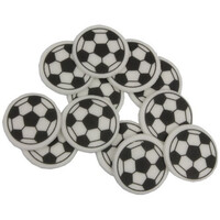 Voetbalschildje Suiker Ø25mm (12 stuks)