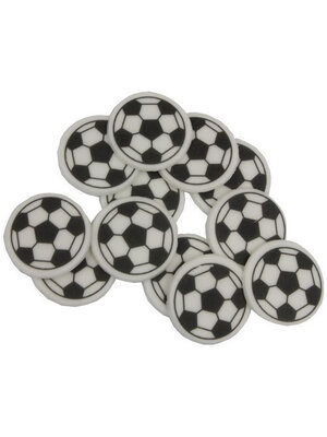 Voetbalschildje Suiker Ø25mm (12 stuks)