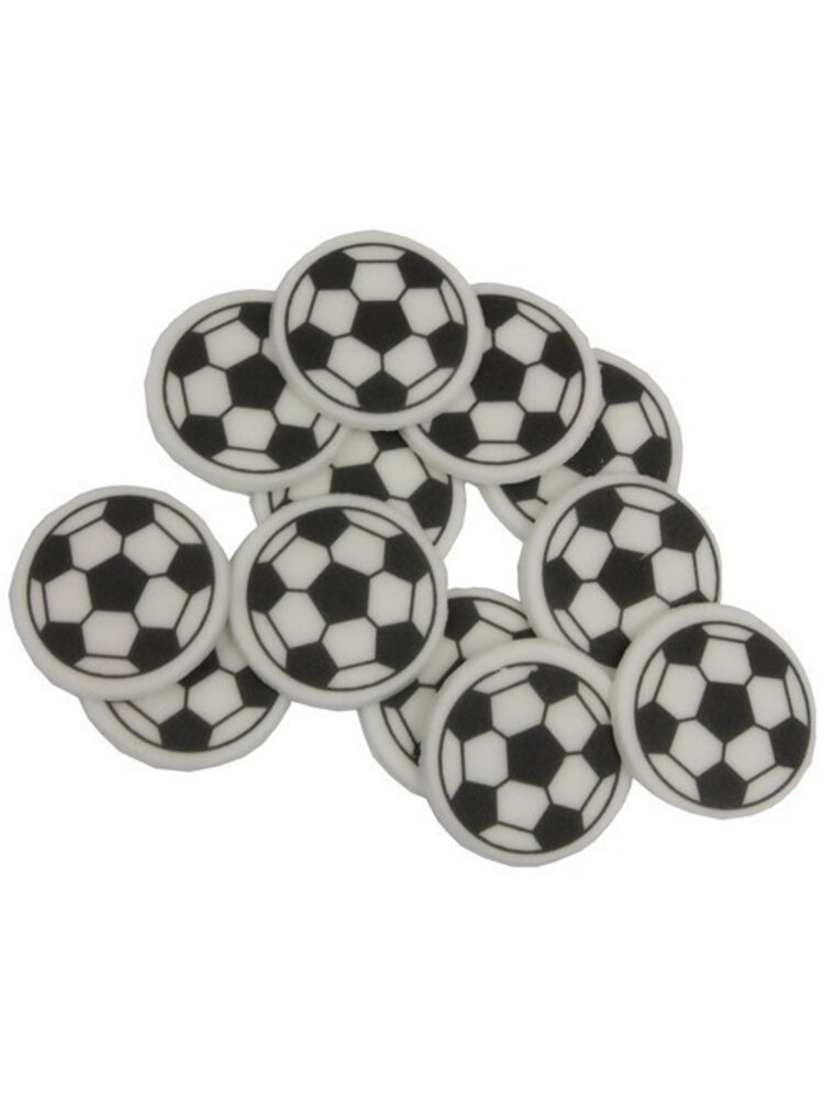 Voetbalschildje Suiker Ø25mm (12 stuks)