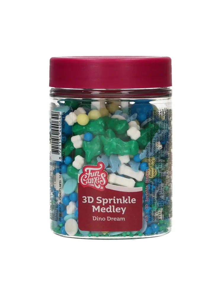 FunCakes FunCakes 3D Sprinkle Medley - Dino Dream 70g