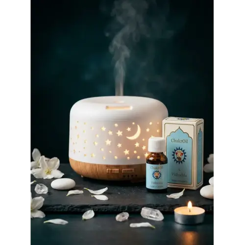 Nebula rond wit/houtmotief 300 ml