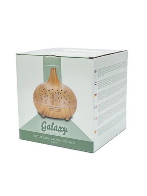 Aroma diffuser Starlight rond houtmotief 400 ml