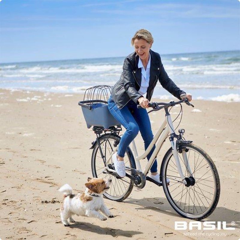Basil Buddy MIK - bicycle dog basket - blue