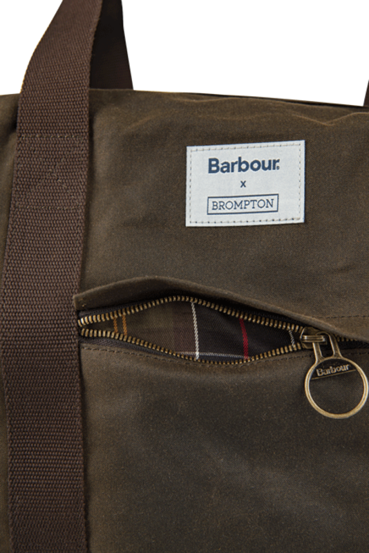 Brompton Barbour Wax Holdall + Frame Olive
