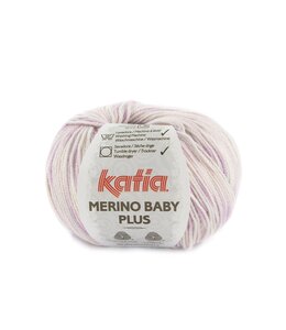 Katia Merino baby Plus - Bleekrood-Steengrijs 104