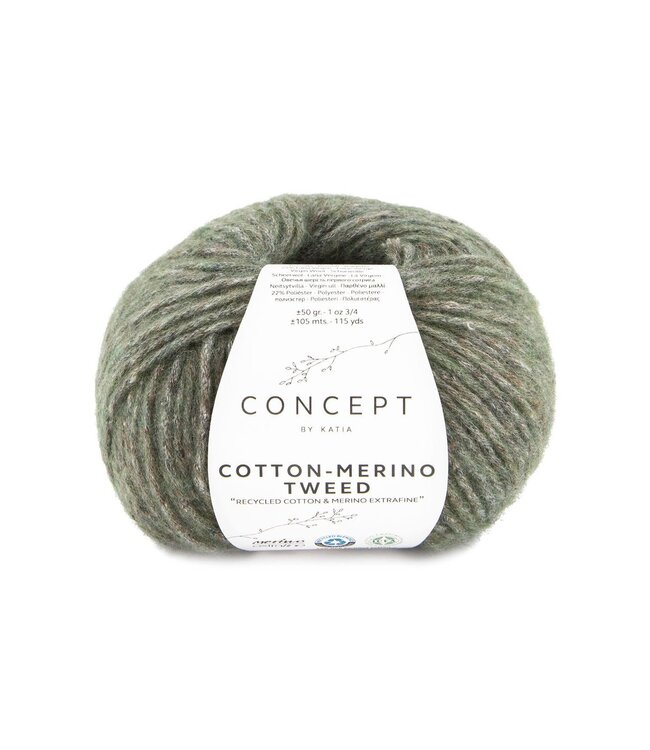 Katia Cotton-merino tweed  - Zwartgroen 511