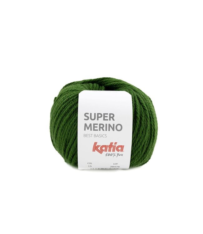 Katia SUPER MERINO - Bleekgroen 15 kleur uit assorti