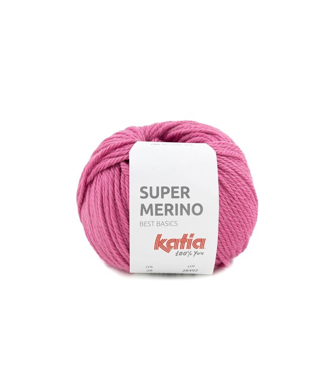 Katia SUPER MERINO - Bleekrood 28 Kleur uit assorti