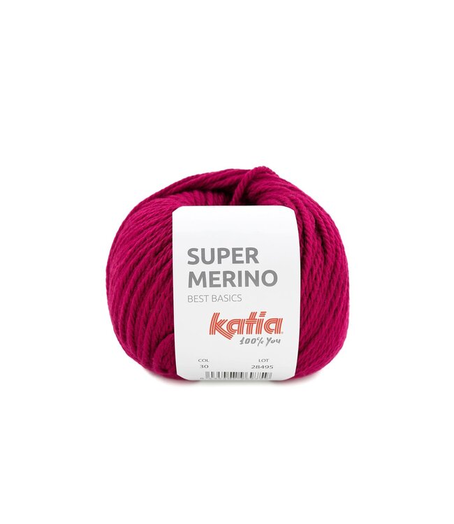 Katia SUPER MERINO - Framboosrood 30