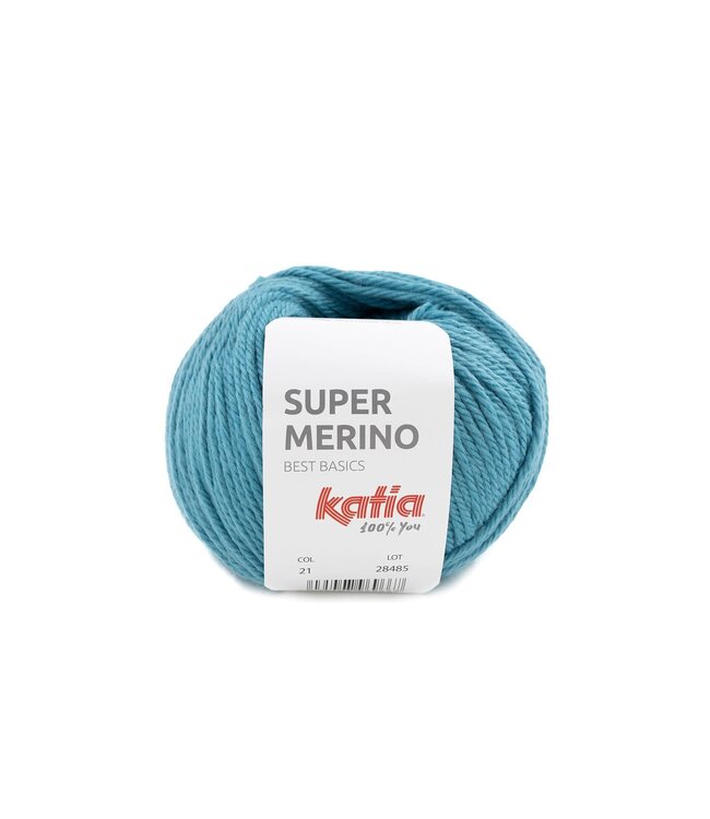 Katia SUPER MERINO - Waterblauw 21