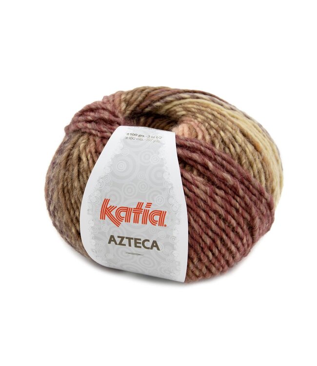 Katia AZTECA - Bruin-Oranje-Ecru-Lila 7877