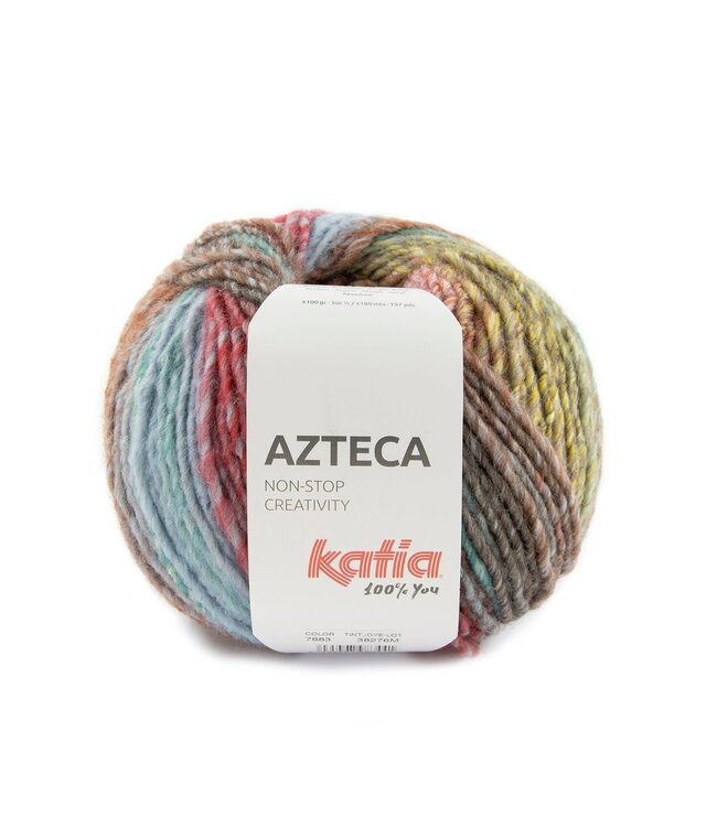 Katia AZTECA - Licht geel-Rood-Groen 7883