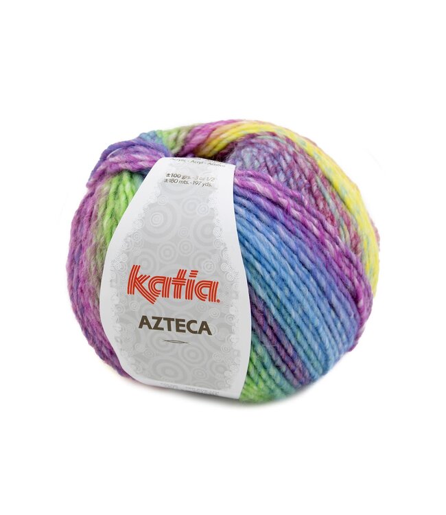 Katia AZTECA - Oranje-Fuchsia-Groen-Blauw-Lila 7871