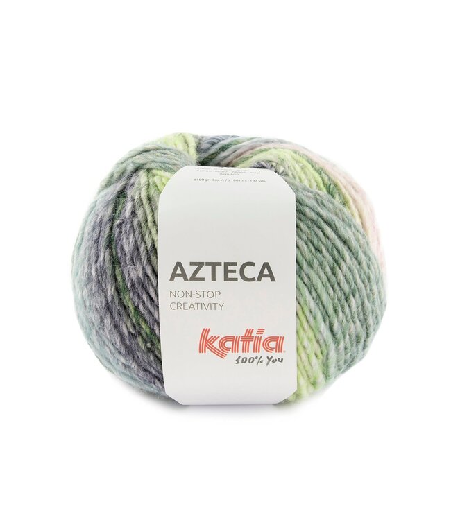 Katia AZTECA - Smaragdgroen-Paars 7879