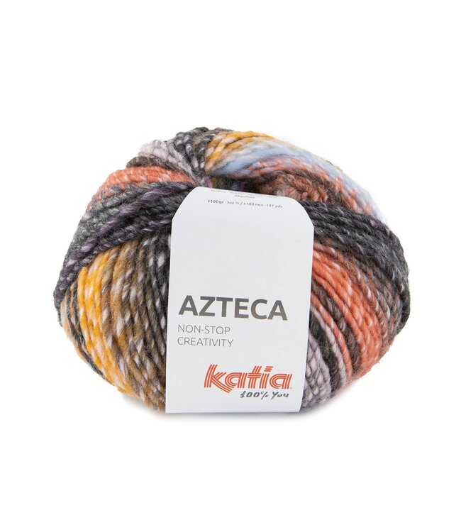 Katia AZTECA - Lila-oranje-geel 7887