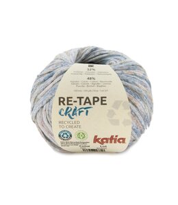Katia Re-tape craft - Blauw-beige-bleekrood 305