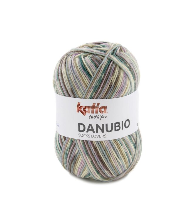 Katia DANUBIO SOCKS - Pastelblauw-lichtroze-licht bruin-licht lila 303