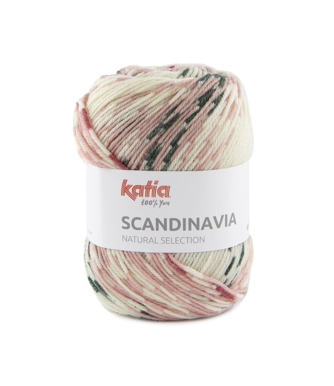 Katia Scandinavia - Medium bleekrood-lichtroze-flessegroen 355