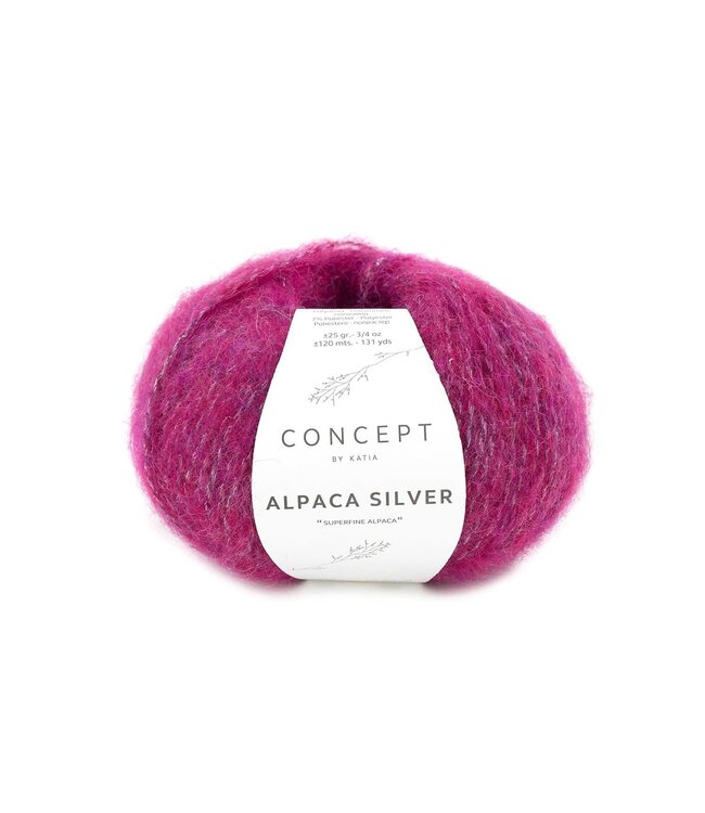 Katia Alpaca silver - Robijnrood-Zilver 271