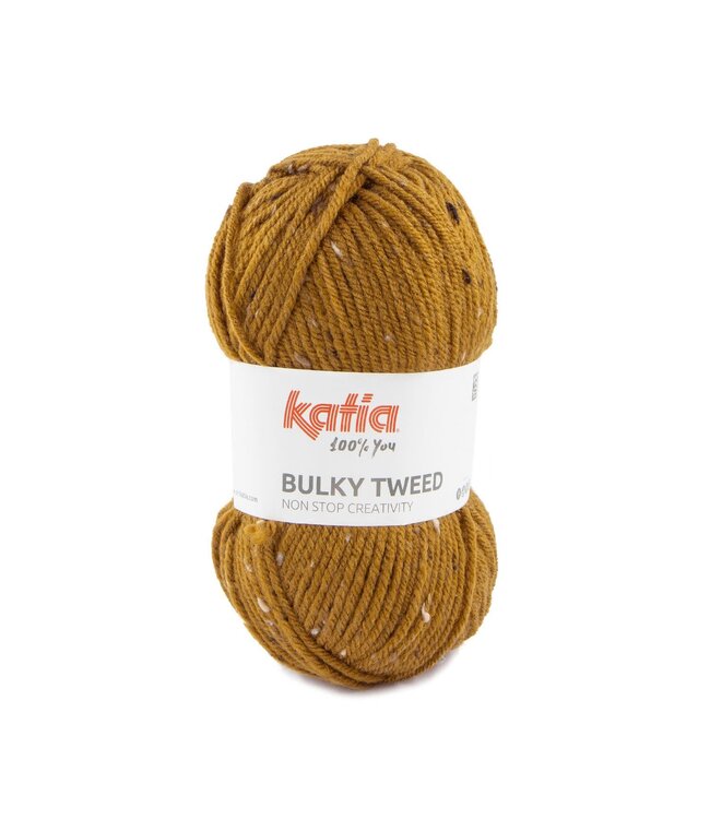 Katia Bulky tweed - Mosterdgeel 208