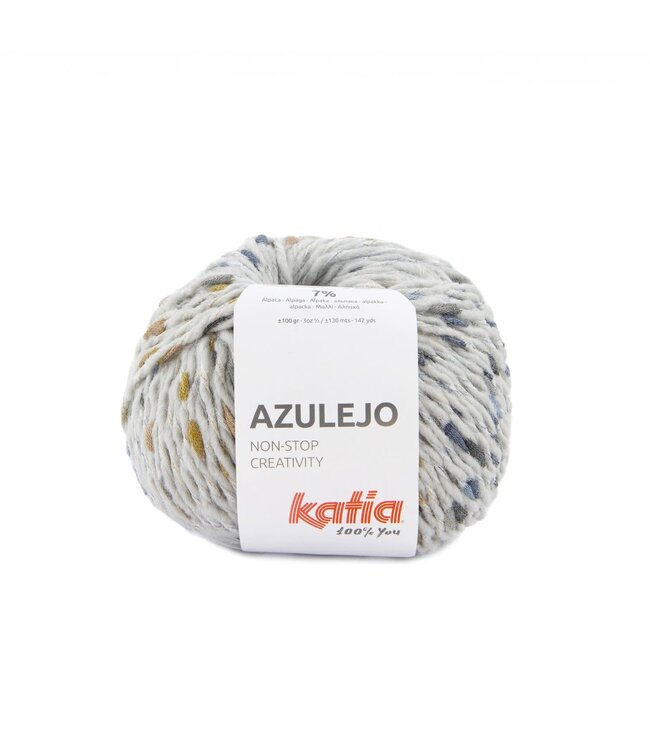 Katia Azulejo - Parelmoer-lichtgrijs-Jeans-Oker 310