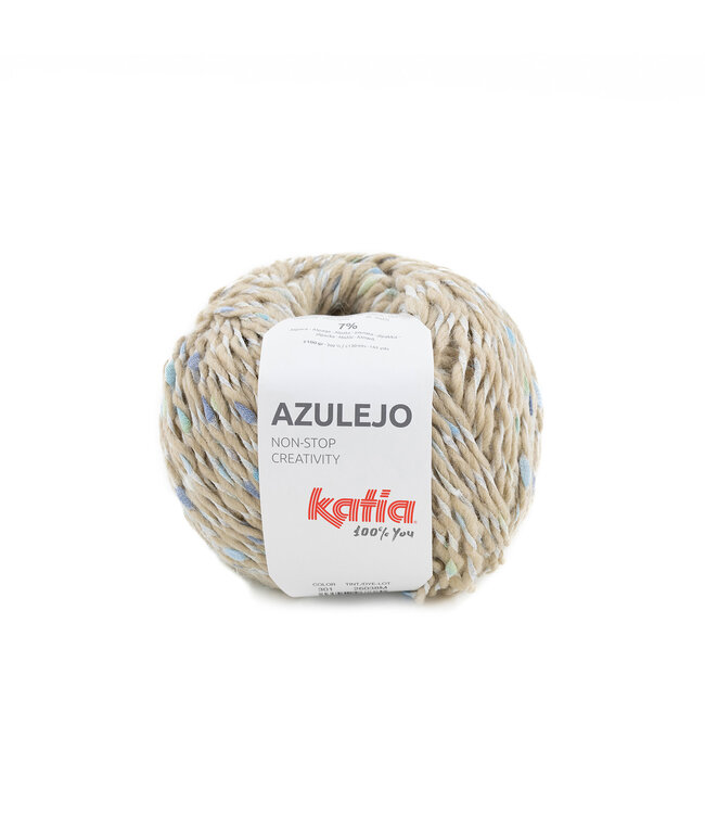 Katia Azulejo - Beige-Blauw-Geelgroen 301