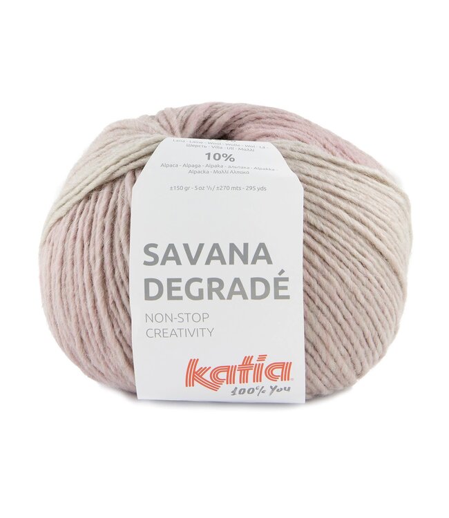 Katia Savana degrade - Bleekrood-Groen-Grijs 108