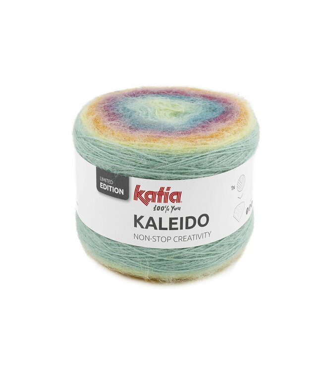 Katia Kaleido - Bleekrood-Pastelblauw-Pastelgeel-Licht oranje 307